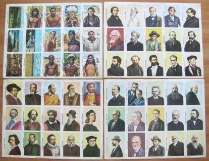 Lotto 60 Figurine Personaggi Famosi, Razze Umane E Città Del …