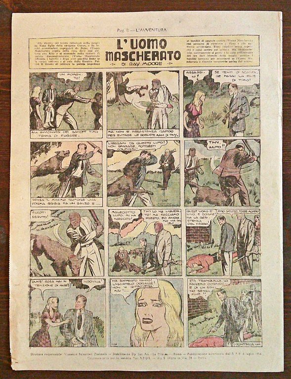 Lotto 8 Fascicoli L'AVVENTURA N.9/32, 1945