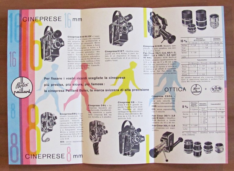 Lotto di 10 Brochure BOLEX PAILLARD - FOTOGRAFIA, CINEMATOGRAFIA