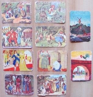 Lotto Di 10 Figurine Di Favole. Cappuccetto Rosso, Cenerentola Ecc.