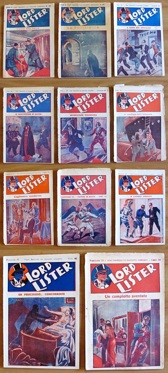 Lotto di 11 fascicoli LORD LISTER