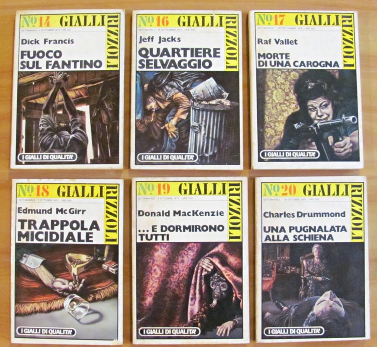 Lotto di 18 numeri I GIALLI DI QUALITA'