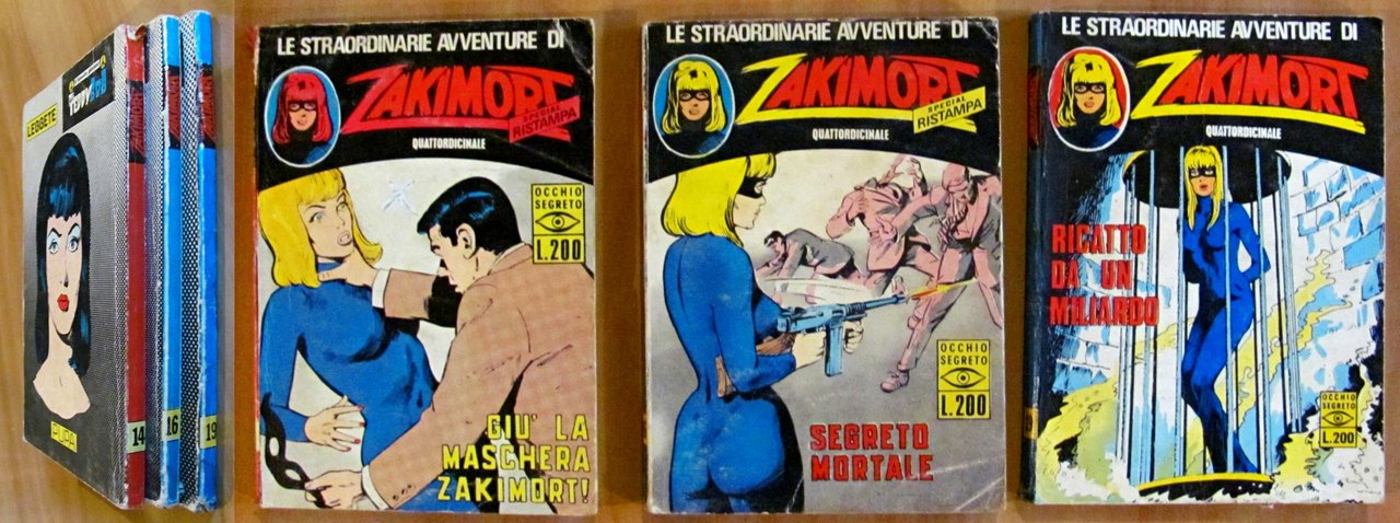 Lotto di 3 fumetti ZAKIMORT N.14, 16 e 19, 1973