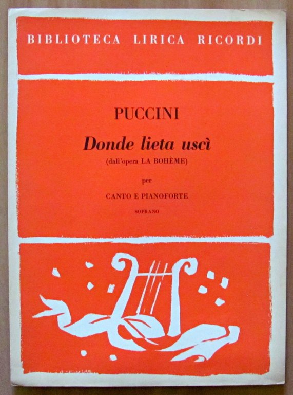 LOTTO DI 3 SPARTITI DI PUCCINI PER CANTO E PIANOFORTE …