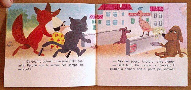 Lotto di 4 MINI LIBRO DISNEY PINOCCHIO, I ed. 1965/66