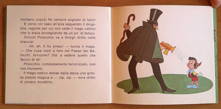 Lotto di 4 MINI LIBRO DISNEY PINOCCHIO, I ed. 1965/66