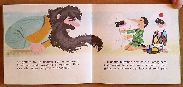 Lotto di 4 MINI LIBRO DISNEY PINOCCHIO, I ed. 1965/66