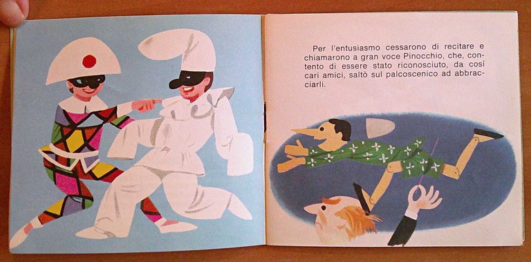 Lotto di 4 MINI LIBRO DISNEY PINOCCHIO, I ed. 1965/66