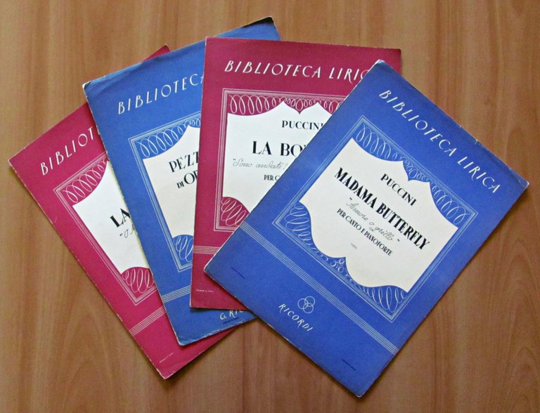 LOTTO DI 4 SPARTITI DI PUCCINI PER CANTO E PIANOFORTE …