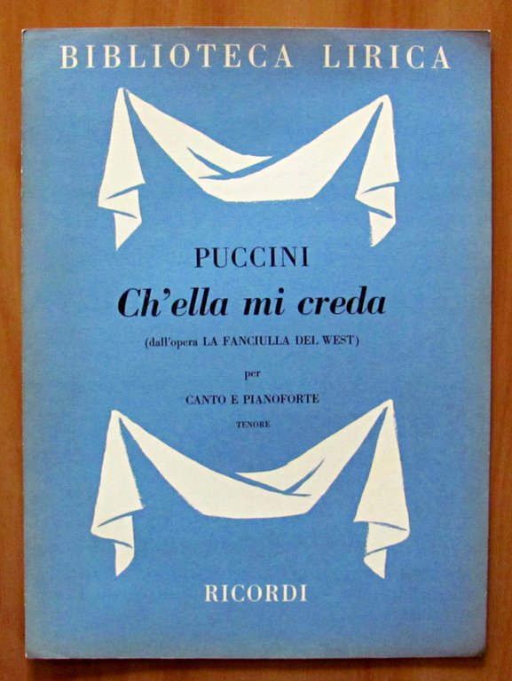 LOTTO DI 5 SPARTITI DI PUCCINI PER CANTO E PIANOFORTE …