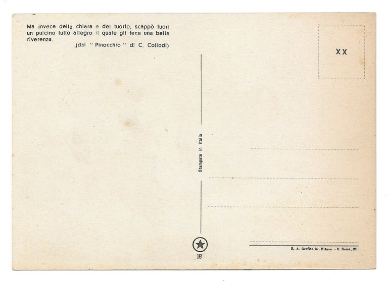 Lotto di 6 Cartoline di PINOCCHIO di Collodi, 1942 - …