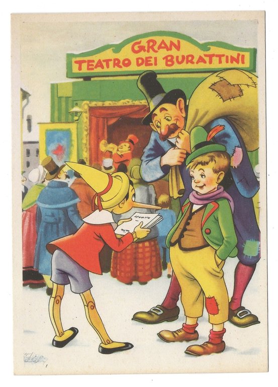 Lotto di 6 Cartoline di PINOCCHIO di Collodi, 1942 - …