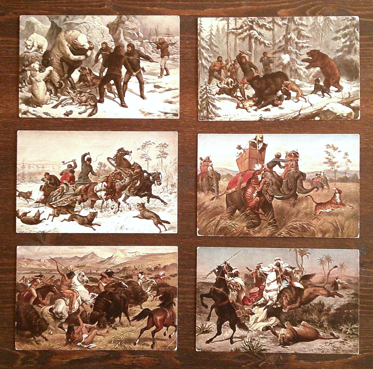 Lotto di 6 Cartoline LA CACCIA, 1910 ca. - Serie …