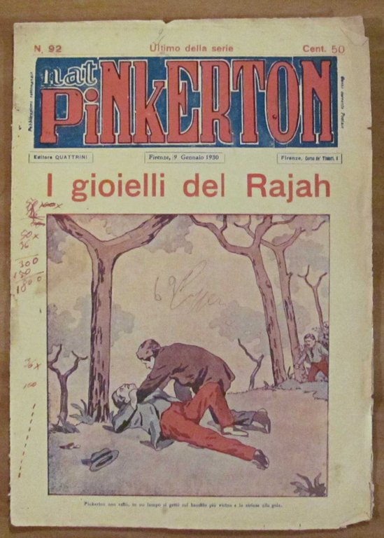 Lotto di 89 Fascicoli NAT PINKERTON N.1/92, 1923/28