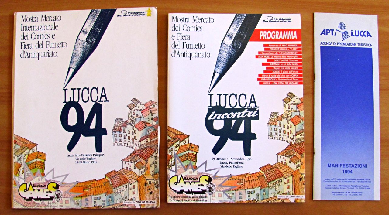 LUCCA '94 - PROGRAMMA CON CARTELLINA ORIGINALE E DEPLIANT