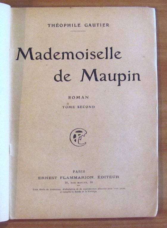 MADEMOISELLE DE MAUPIN - Tome II - Selecte Collection, anni …
