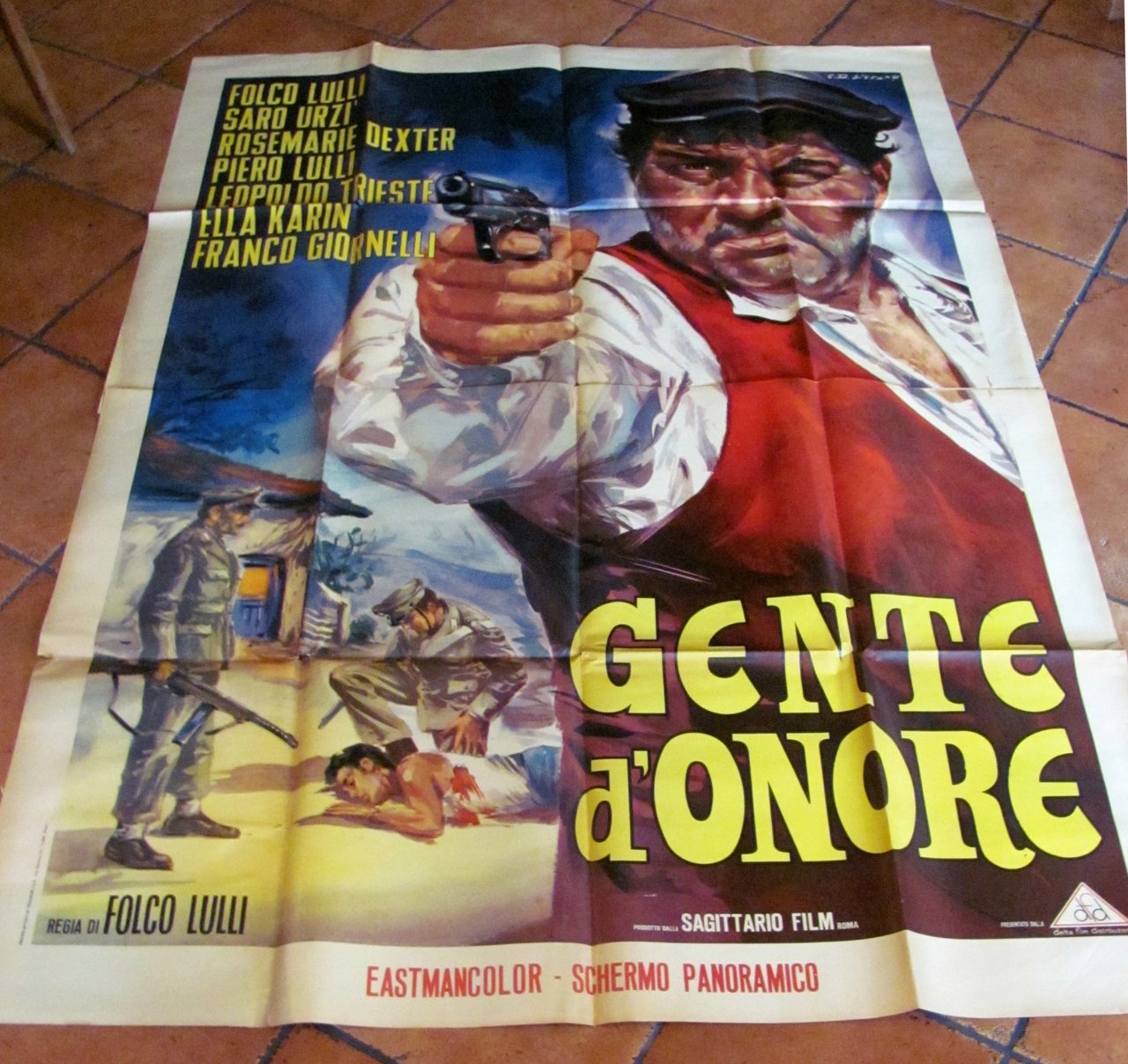 Manifesto Cinema 4F - GENTE D'ONORE - Folco Lulli, Saro …