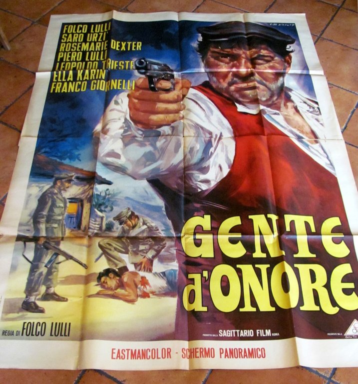 Manifesto Cinema 4F - GENTE D'ONORE - Folco Lulli, Saro …