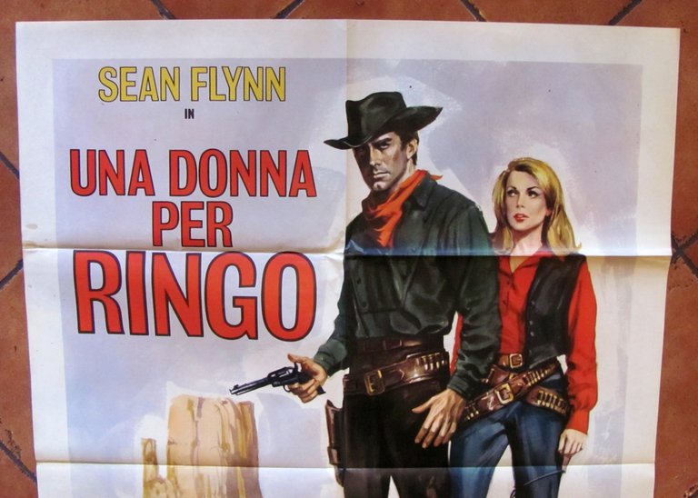 Manifesto Cinema UNA DONNA PER RINGO - Sean Flynn, Milly, …