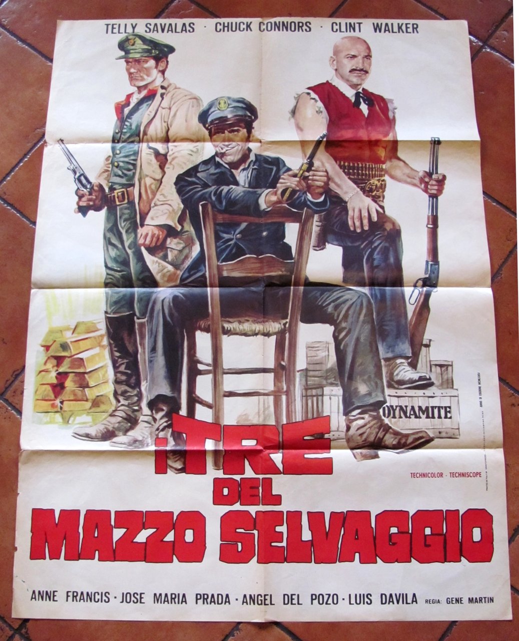 Manifesto I TRE DEL MAZZO SELVAGGIO Telly Savalas, C. Connors …