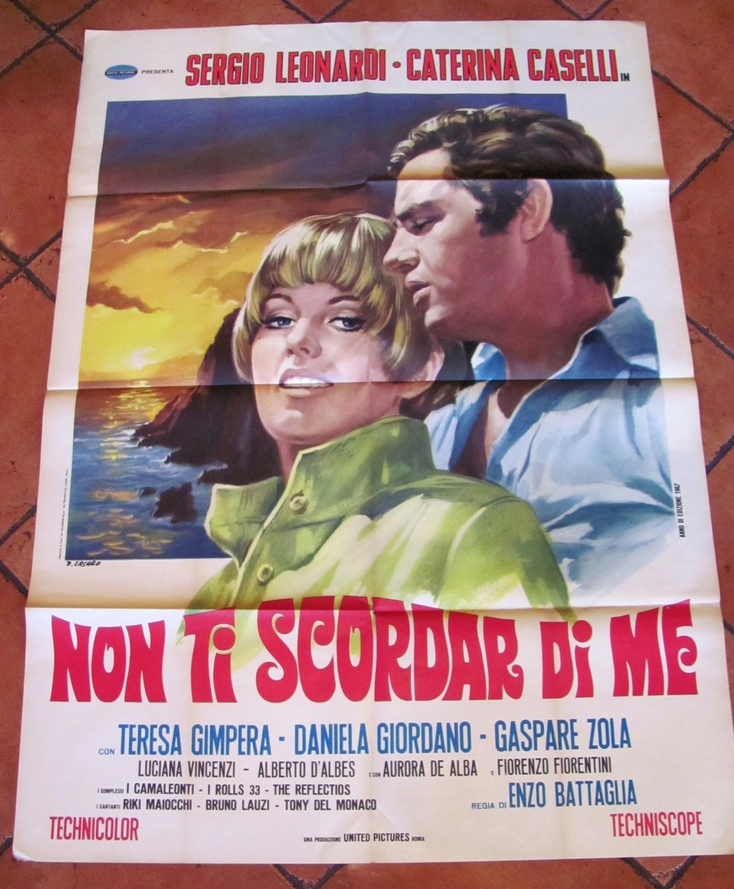 Manifesto NON TI SCORDAR DI ME con CASELLI e LEONARDI …