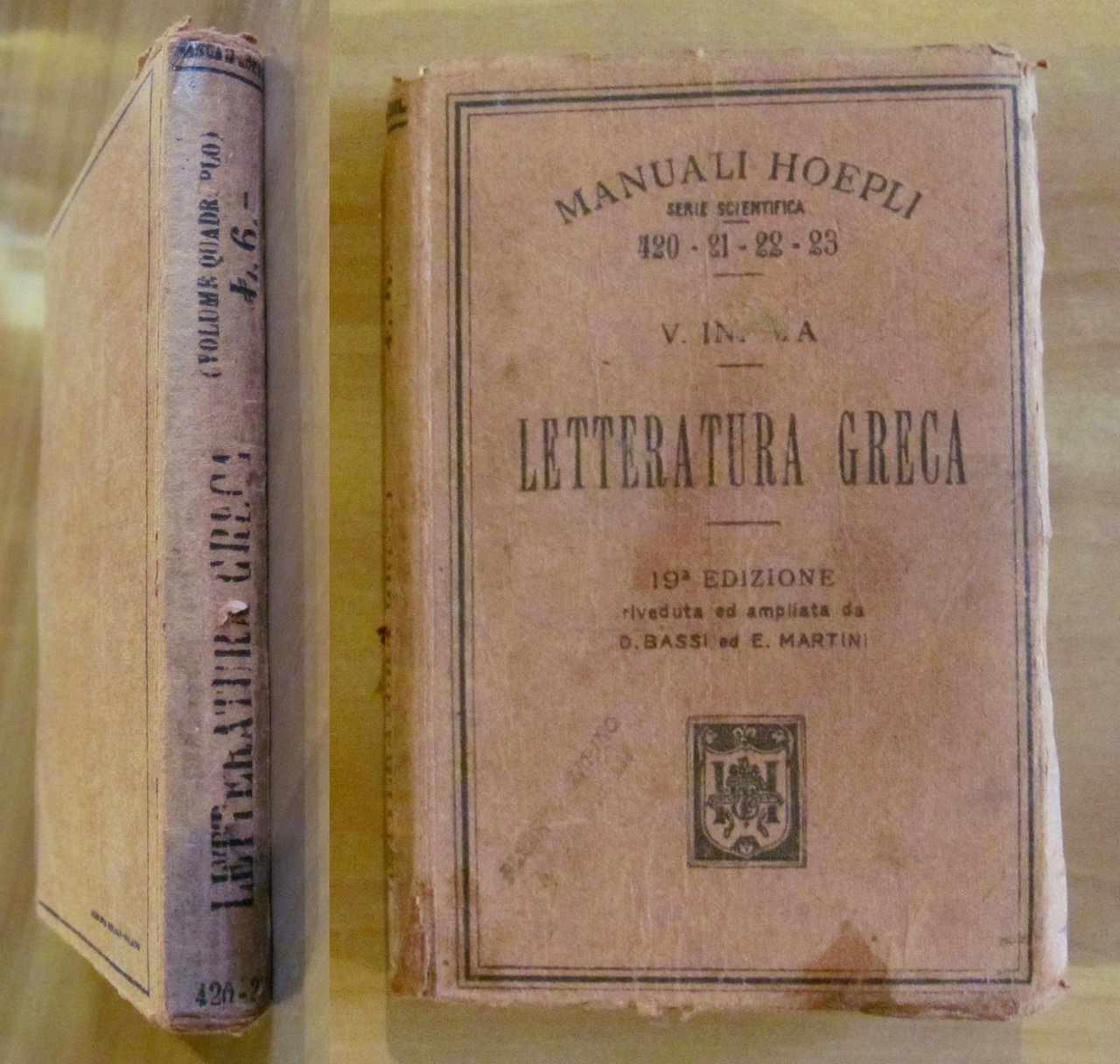 Manuali Hoepli - LETTERATURA GRECA, 1920 | Immagine principale