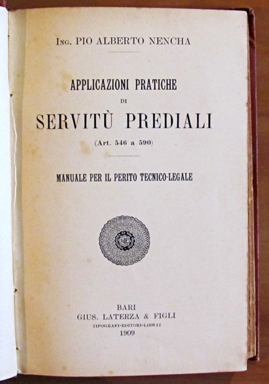 Manuali Laterza - APPLICAZIONI PRATICHE DI SERVITU' PREDIALI - Manuale …