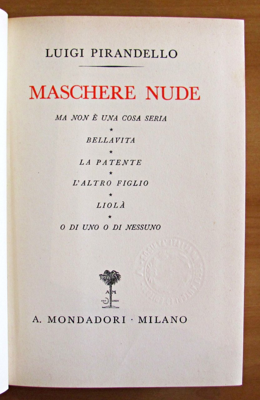 MASCHERE NUDE - Ma non è una cosa seria - …