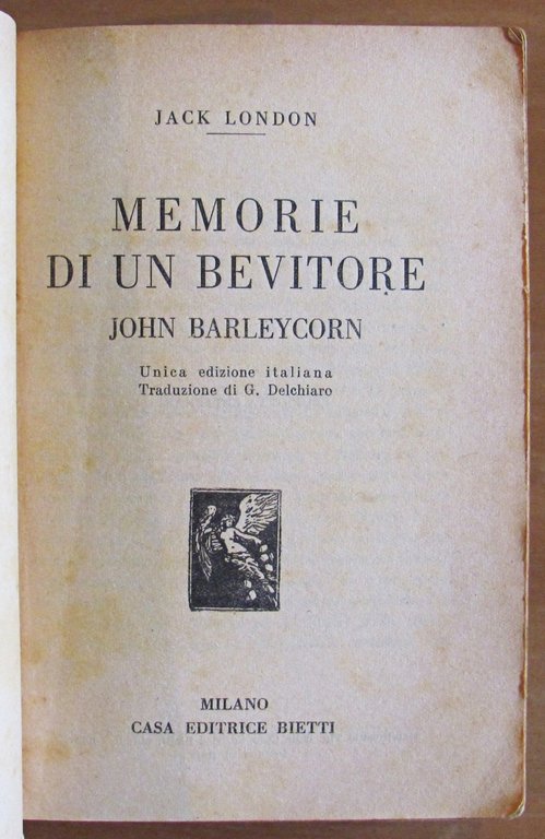 MEMORIE DI UN BEVITORE, 1933