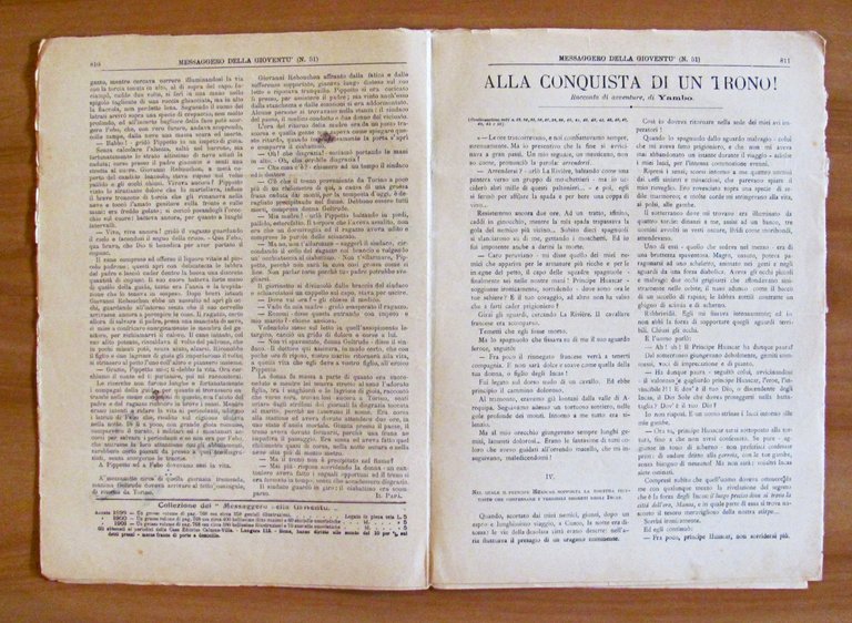 MESSAGGERO DELLA GIOVENTU' - Rivista settimanale illustrata a colori - …