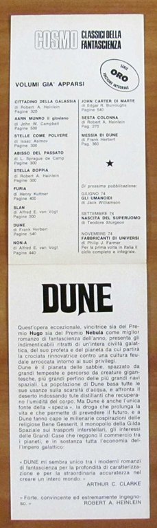 MESSIA DI DUNE - Cosmo Oro, I ed. 1974