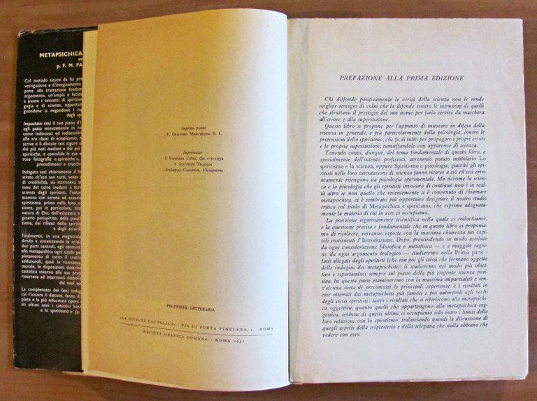 METAPSICHICA E SPIRITISMO, 1952