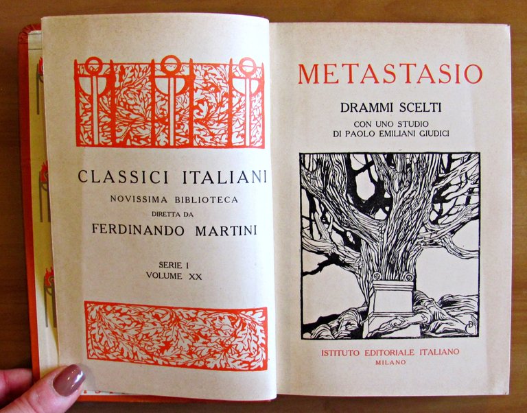 METASTASIO - DRAMMI SCELTI - Collana CLASSICI ITALIANI, serie I …