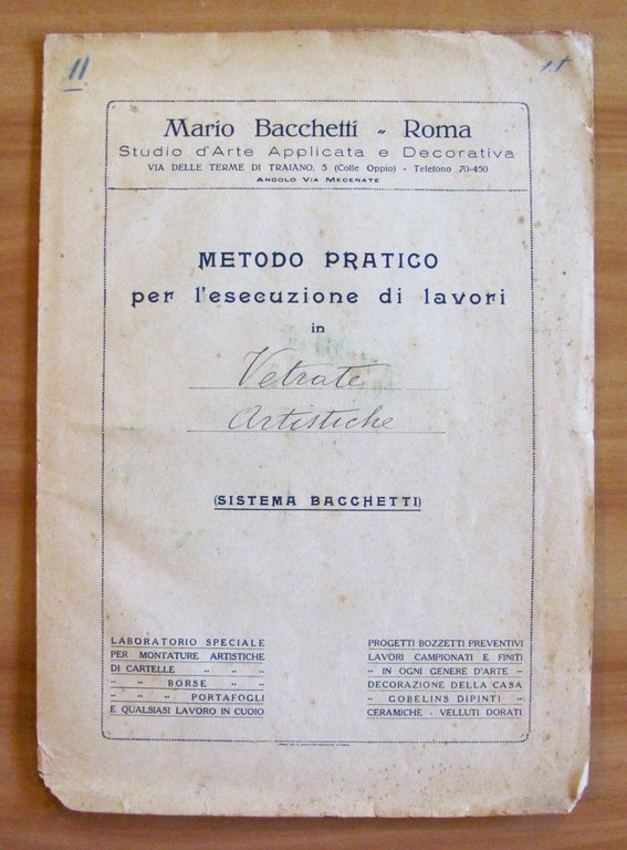 METODO PRATICO per l'esecuzione di VETRATE ATISTICHE, anni 20 - …