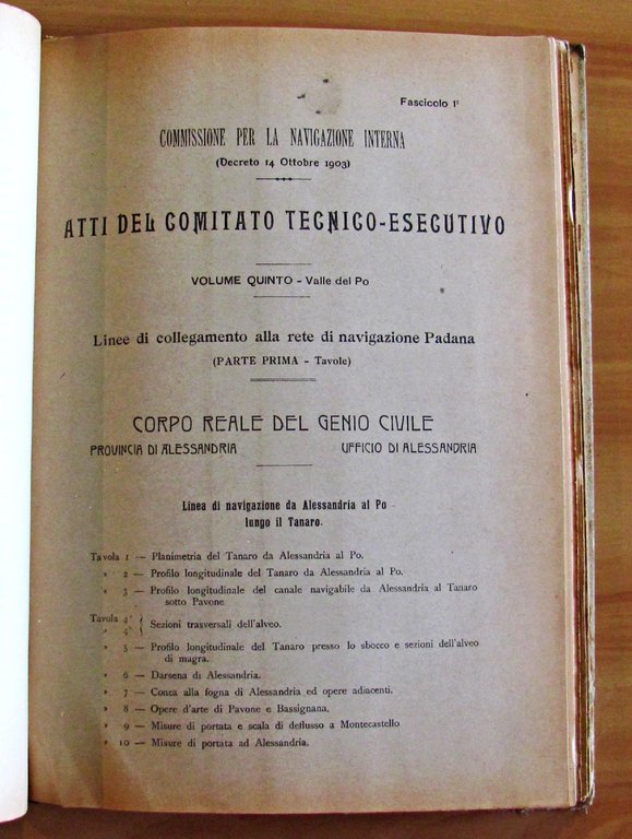 Ministero Lavori Pubblici Navigazione Interna VALLE DEL PO Testo e …