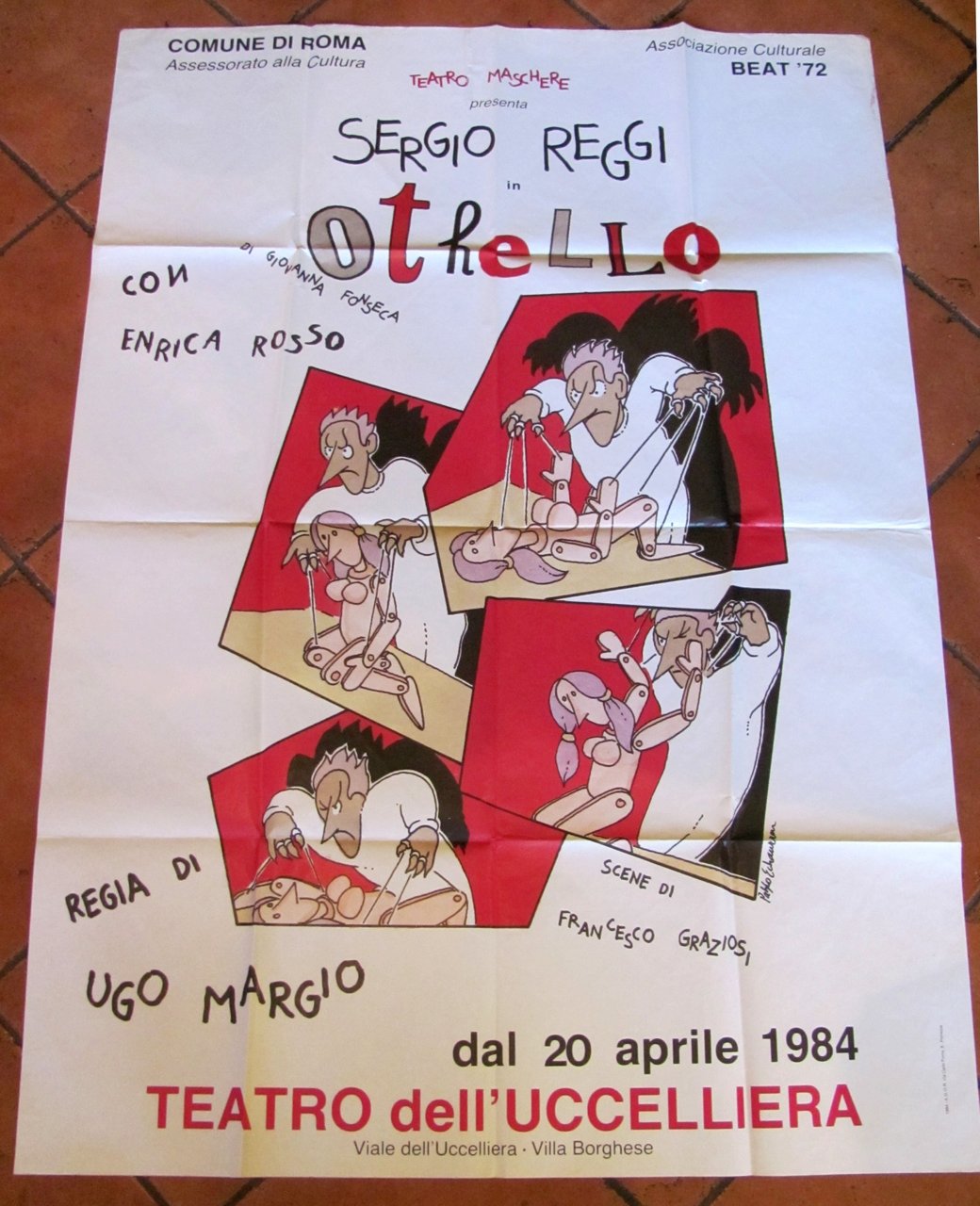 Mnifesto Originale OTHELLO - Teatro dell'Uccelliera, 1984