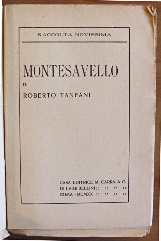 MONTESAVELLO - Raccolta Novissima