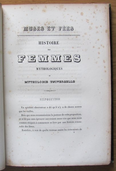 MUSES ET FEES - HISTOIRE DES FEMMES MYTHOLOGIQUES