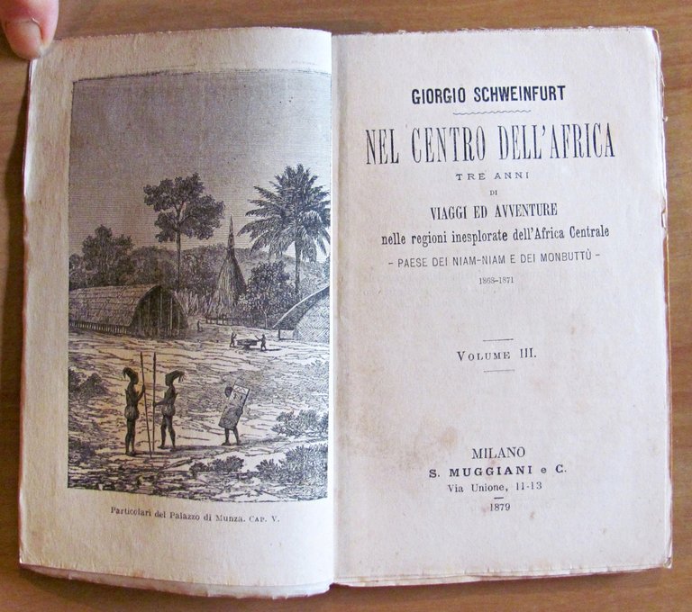 NEL CENTRO DELL'AFRICA - 3 Volumi, Non Completo, 1879