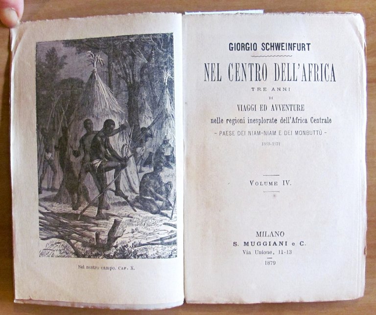 NEL CENTRO DELL'AFRICA - 3 Volumi, Non Completo, 1879