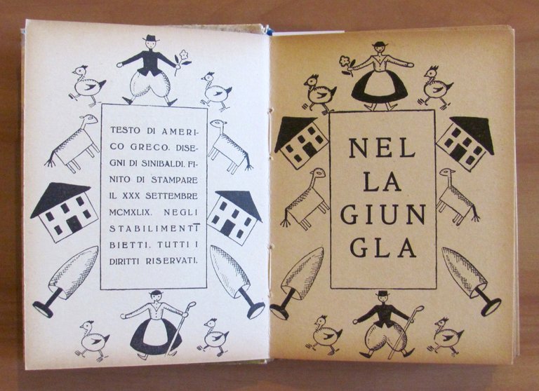 NELLA GIUNGLA - Coll. La Bibliotechina, 1949 - ill. SINIBALDI