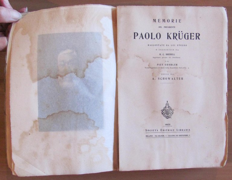 NELLA LOTTA PEL SUD AFRICA MEMORIE DEL PRESIDENTE KRUGER