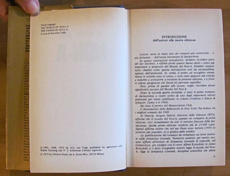 NON-A - Cosmo Serie Oro, I ed. 1973