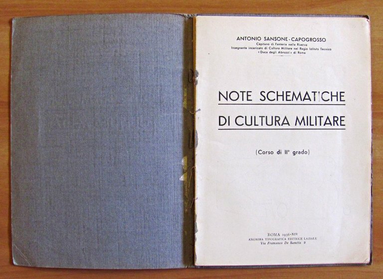 NOTE SCHEMATICHE DI CULTURA MILITARE (CORSO DI II GRADO)