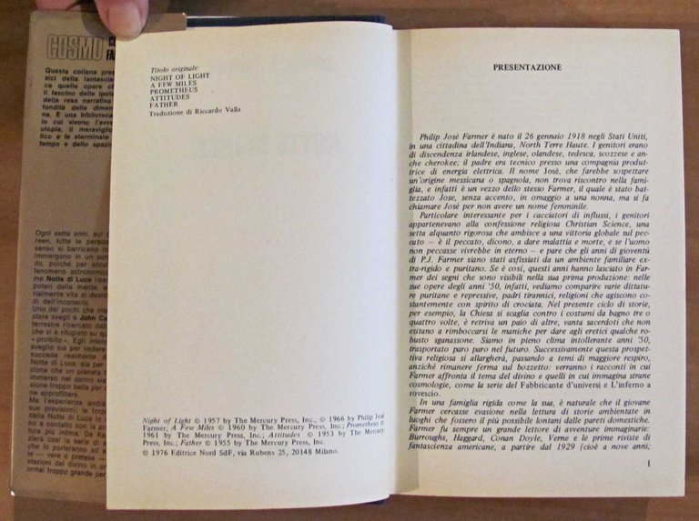 NOTTE DI LUCE - Cosmo Oro, I ed. 1976