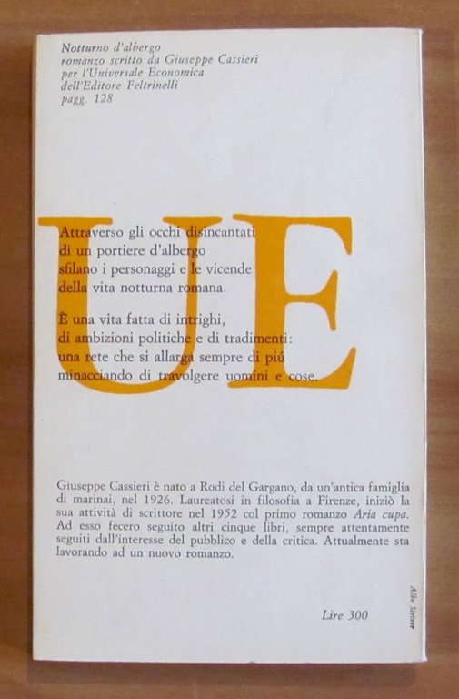 NOTTURNO D'ALBERGO - Collana Universale Economica 331, I ed. 1961