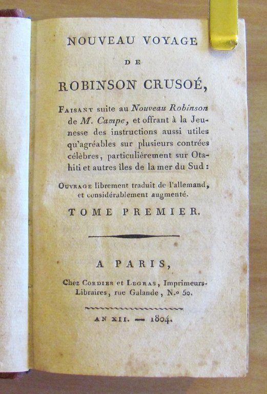 NOUVEAU VOYAGE DE ROBINSON CRUSOE - Opera Completa in 3 …