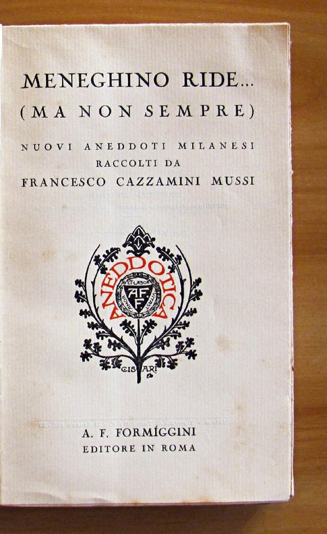 NUOVI ANEDDOTI MILANESI - Collana Aneddotica XXV