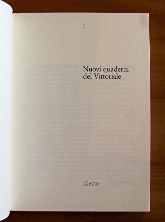 NUOVI QUADERNI DEL VITTORIALE N.1