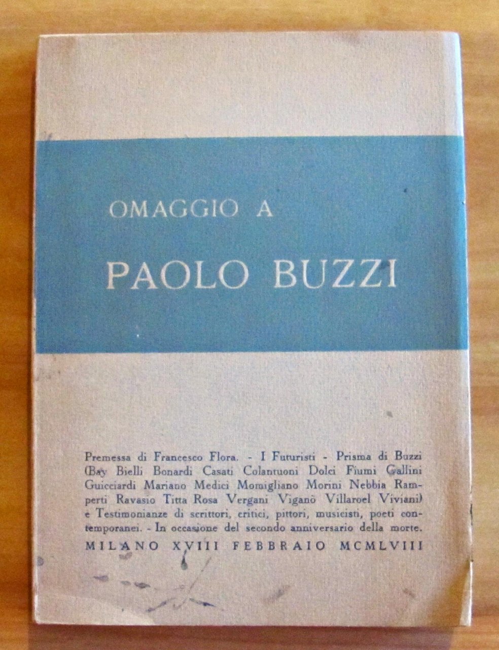 OMAGGIO A PAOLO BUZZI